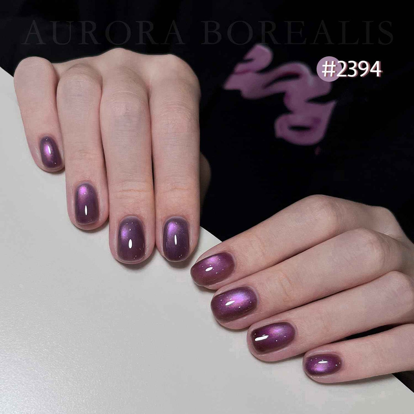 GAOY Glitter Cat Eye Gel Nail Polish Set with Matte Gel Top Coat