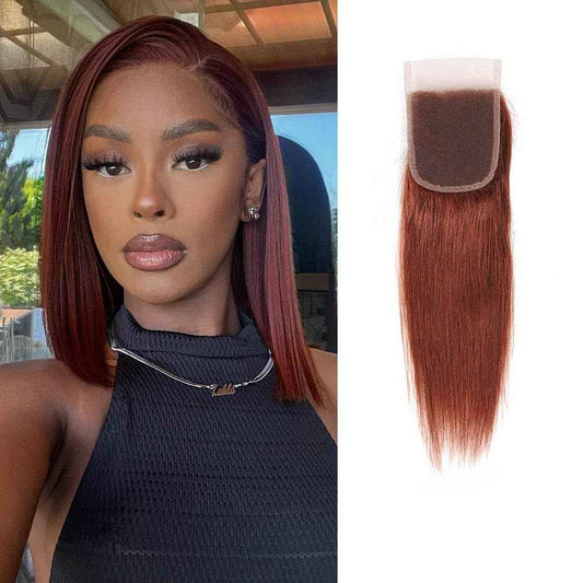 ijoy 4x4 Lace Closure 8 Inch Straight HD Lace Closure Human Hair for Woman 100% Brazilian Virgin Straight Human Hair Closure Pre Plucked with Baby Hair