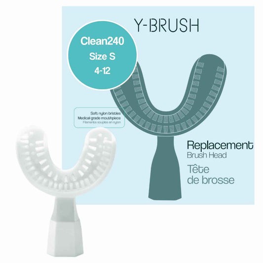 Y-Brush - Replacement Toothbrush Head - Clean240 Brush Head - Y-Shaped Brush - Flexible - to Be Replaced Every 4 Months - for Children or Small Jaws