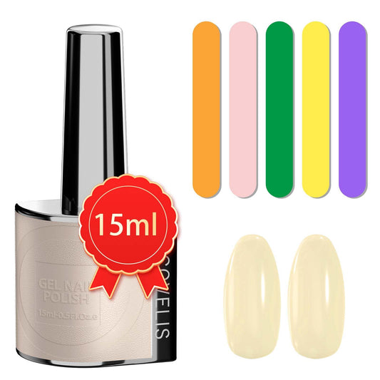 GCOVELIS Nail Gel Polish, 15ML Large Capacity Nail Polish Soak Off UV LED Cure Gel Polish Nail Art Manicure Salon DIY Gel Nail Design Decoration at Home for Women Girls