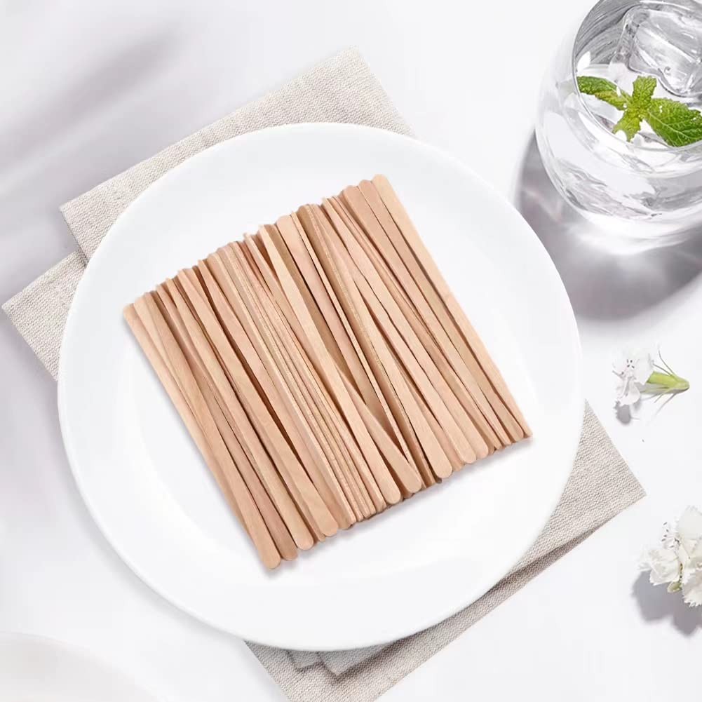 DecBlue 500 Pcs Eyebrow Wax Sticks Wooden Wax Sticks Lip Face Small Waxing Applicator Sticks for Hair Removal Wax Spatulas Sticks(Without Handle)