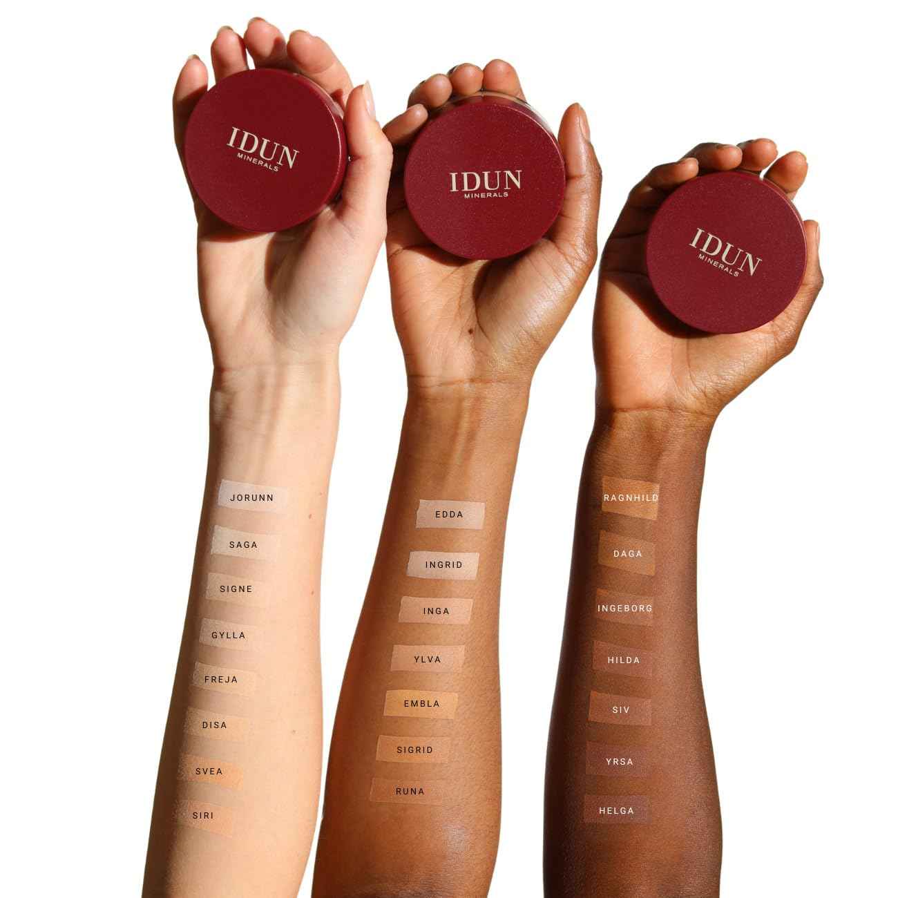 Idun Minerals - Mineral Powder Foundation - Imparts Rich Colour Payoff That Flatters Every Skin Type - Offers Impeccably Soft, Radiant Finish - Neutral Extra Light Shade - Jorunn - 0.25 Oz