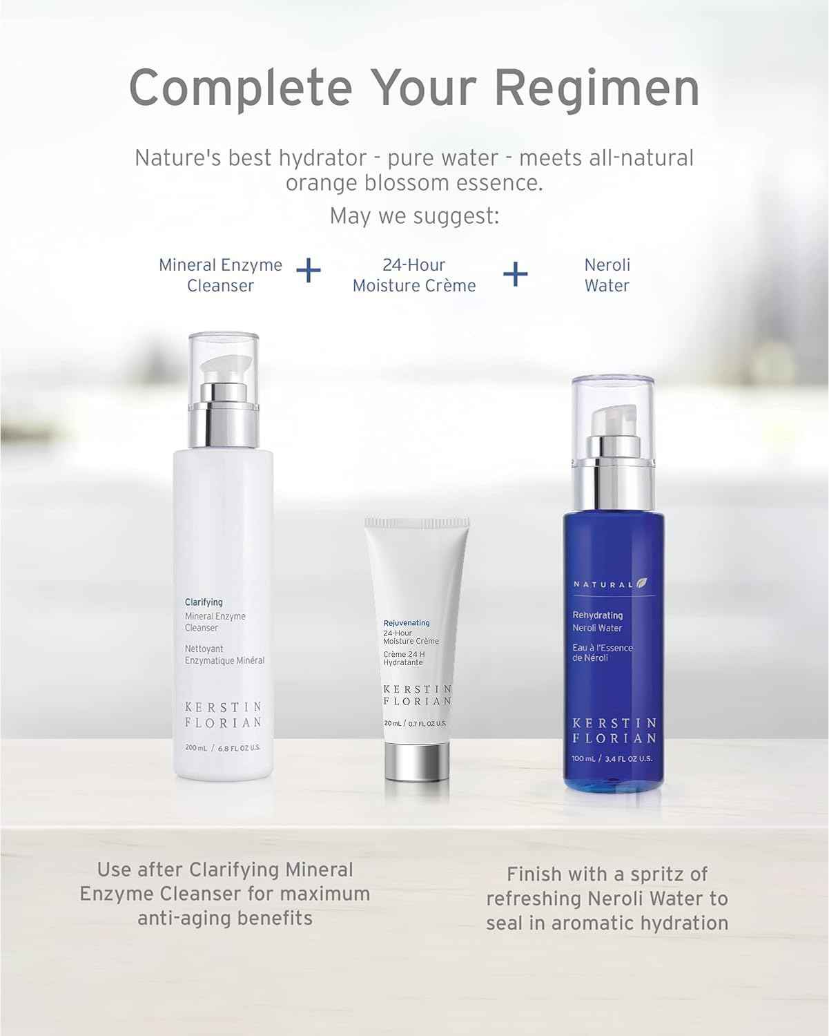 Kerstin Florian 24 Hour Moisture Creme | Travel Size | Anti Aging Face Moisturizer with Vitamin E | Hydrating Anti|Wrinkle Cream to Smooth Fine Lines | 0.7 fl oz