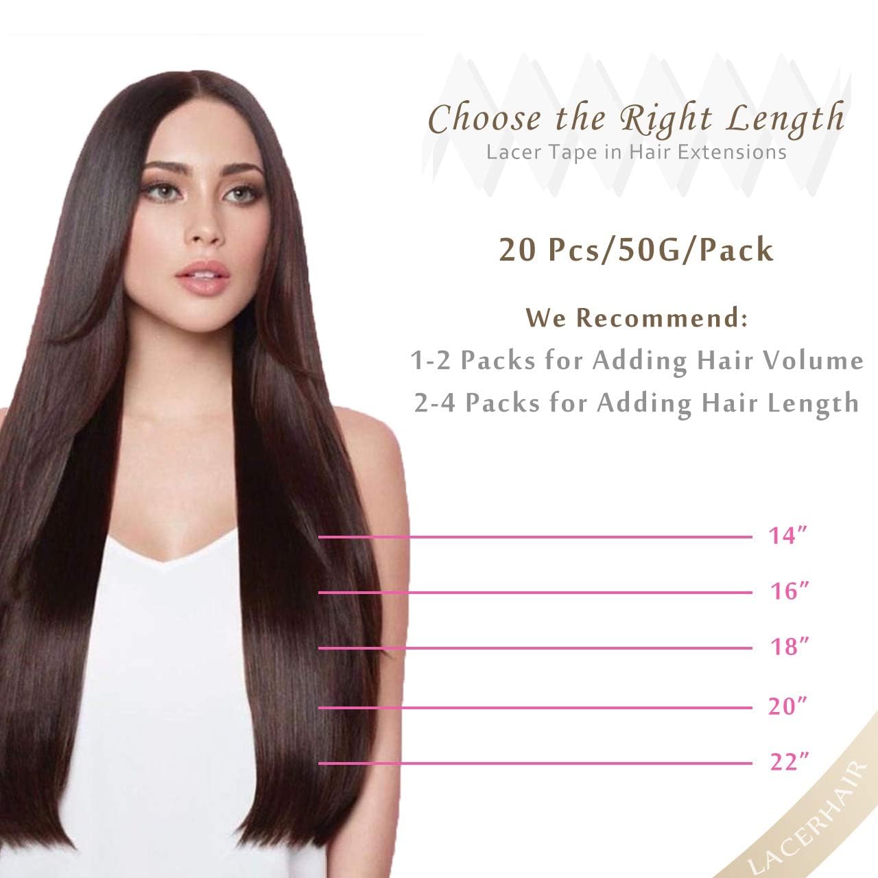 Lacer 12 Inch Tape in Hair Extensions Human Hair Rooted Dark Brown to Chestnut Brown Highlight Dark Brown Seamless Invisible Silky Straight Tape in Hair Extensions Real Human Hair 30g 20pcs