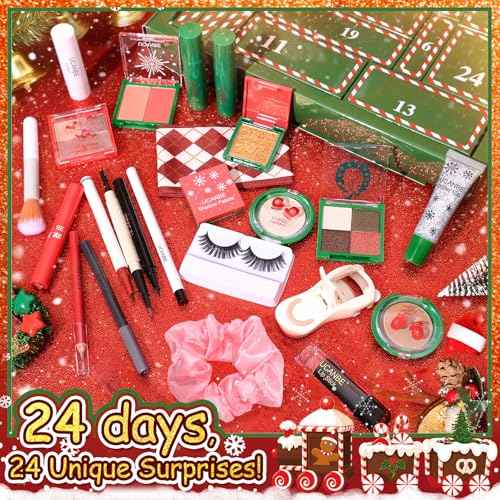 UCANBE Makeup Advent Calendar 2025 for Women Teens Girls, 24 Piece Christmas Holiday Gift Sets, Beauty & Cosmetic Surprises Countdown