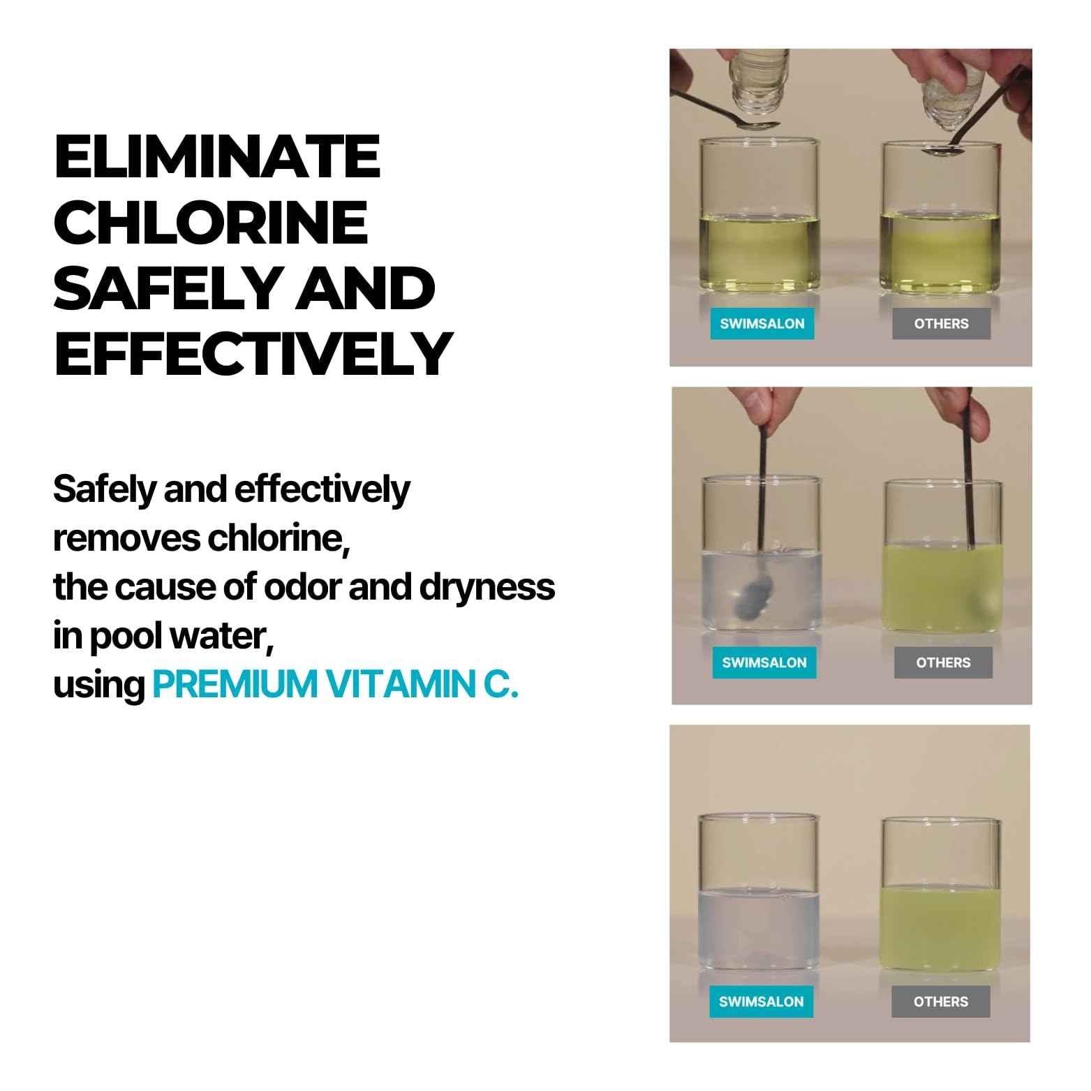 SWIM SALON Chlorine Removing Shampoo for Swimmers | Vitamin C | Clarifying & Hydrating | Free of Sulfates, Silicones, Parabens (10.58 oz / 300g, Pack of 2)