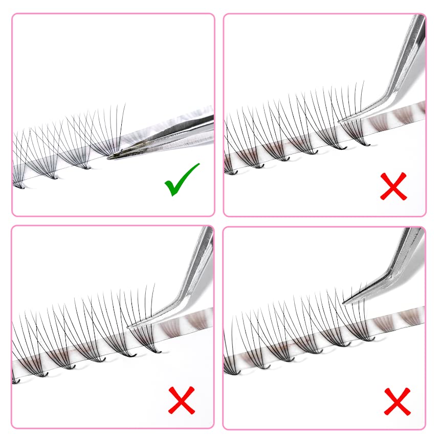 LAVISLASH 500 Ultraspeed Promade Fans Handmade Volume Eyelashes | Ultra Speed Eyelash Extension | 3D To 16D Fans | 0.03/0.05/0.07mm Thickness | C/CC/D Curl | 8-16mm Length(14D-0.03-C-12mm)