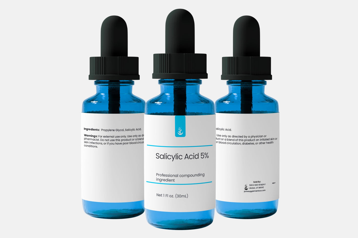 Pure Original Ingredients Salicylic Acid 5% Solution (30 mL), Pure & Simple Serum (Pack of 2)