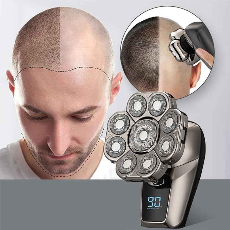 I-clean 9D Head Shavers for Bald Men, 6-in-1 Electric Razor, Waterproof Wet/Dry, Cordless Rechargeable, LED Display