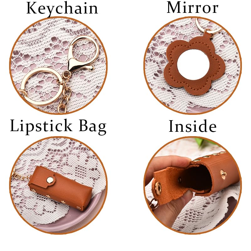 Sisadodo Lip Oil Lipstick Case with Mirror Keychain