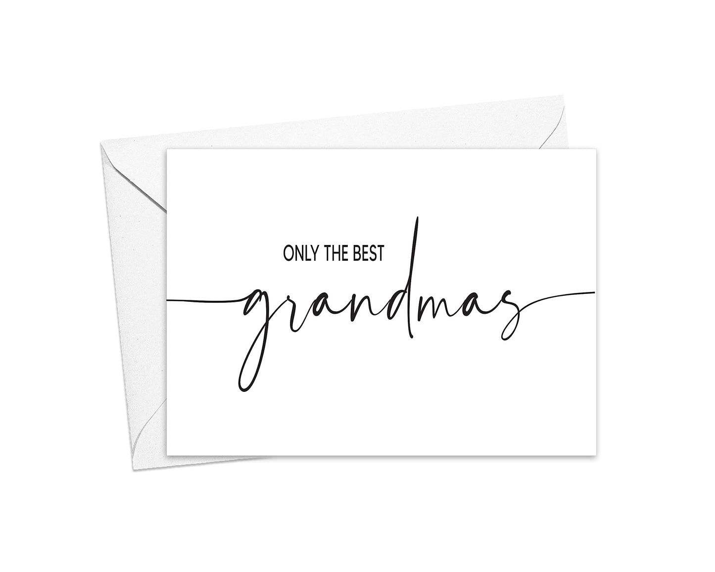 Pregnancy Announcement Card for Grandma, From Grandchildren, New Greast Grandma Baby Reveal Card from Grandson Granddaughter (Grandma)