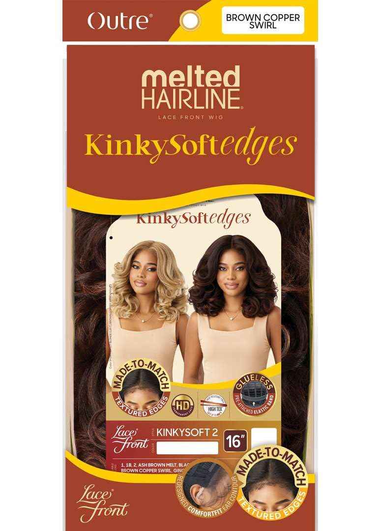 Outre Melted Hairline - Kinky Soft Edges - Kinky Soft 2 (BLACK BERRY)