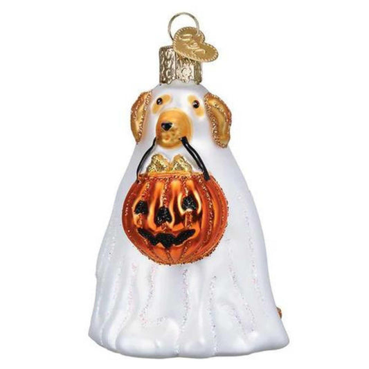 Old World Christmas Halloween Decorations Glass Blown Ornaments for Christmas Tree Trick-or-Treat Pooch