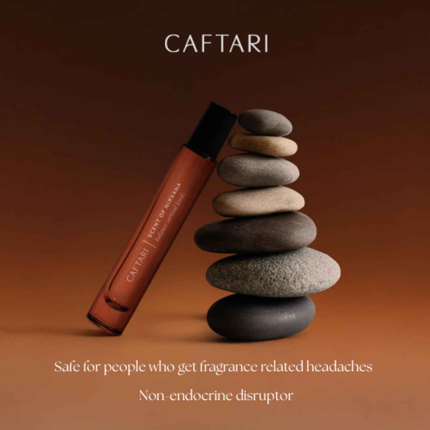 Caftari Luxury Perfume Oil Rollerball | Oudh, Cedarwood & Patchouli | Long Lasting, Travel Size | Clean Jojoba Oil | Stress Relief, Unisex Wellness Fragrance | Scent of Nirvana | 10 ml