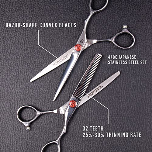 6.5" Japanese Steel Hair Shears Set - Barber & Salon Scissors