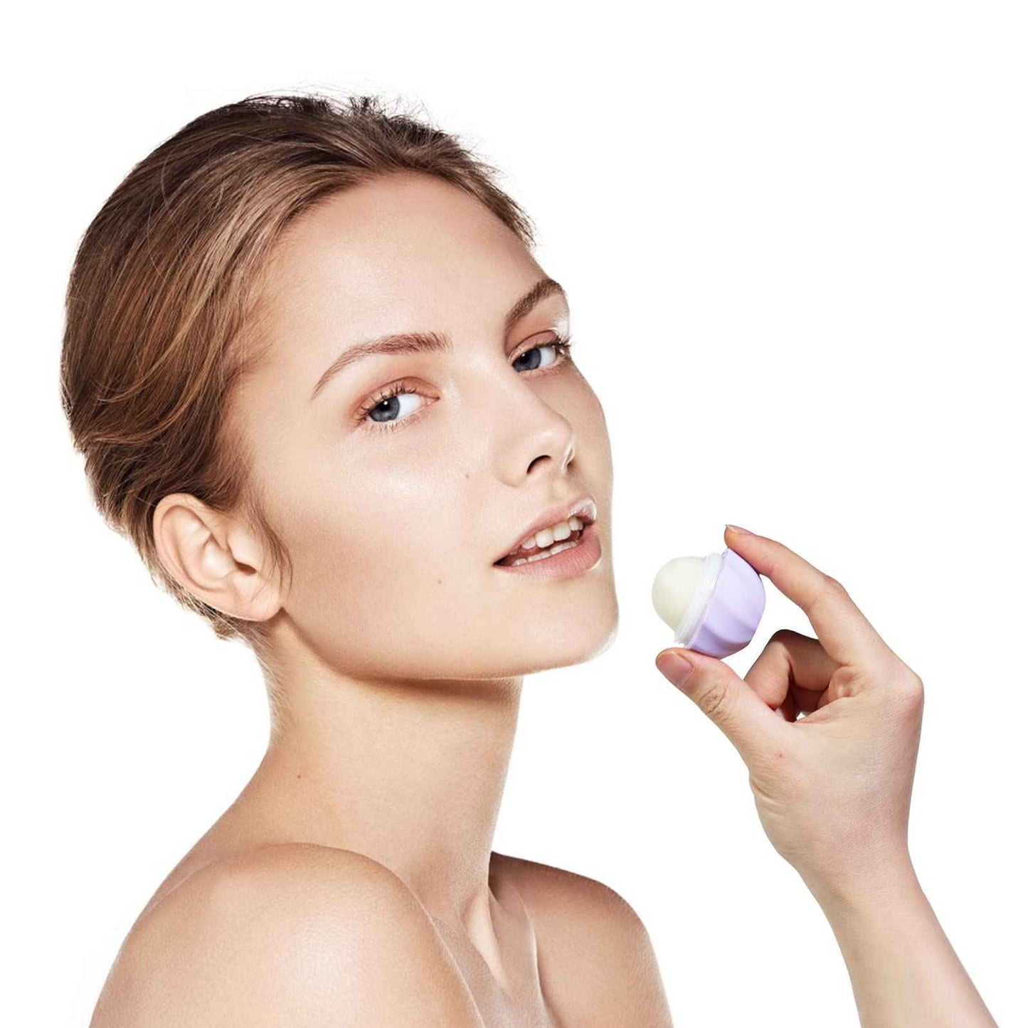 longway 0.24Oz (7ml) Empty Lip Balm Sphere Containers | Screw Cap Lipstick Tubes/Chapstick Tubes/Chapstick Holder for Lip Gloss & BPA FREE (Pack of 10 (Light Purple)