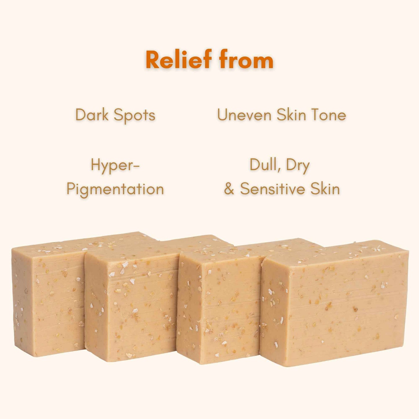 Turmeric Goat Milk Honey Oatmeal Soap Bars for Dark Spots, Hyperpigmentation & Acne - All Natural Organic Turmeric Soap Bars for Sensitive and Uneven Skin