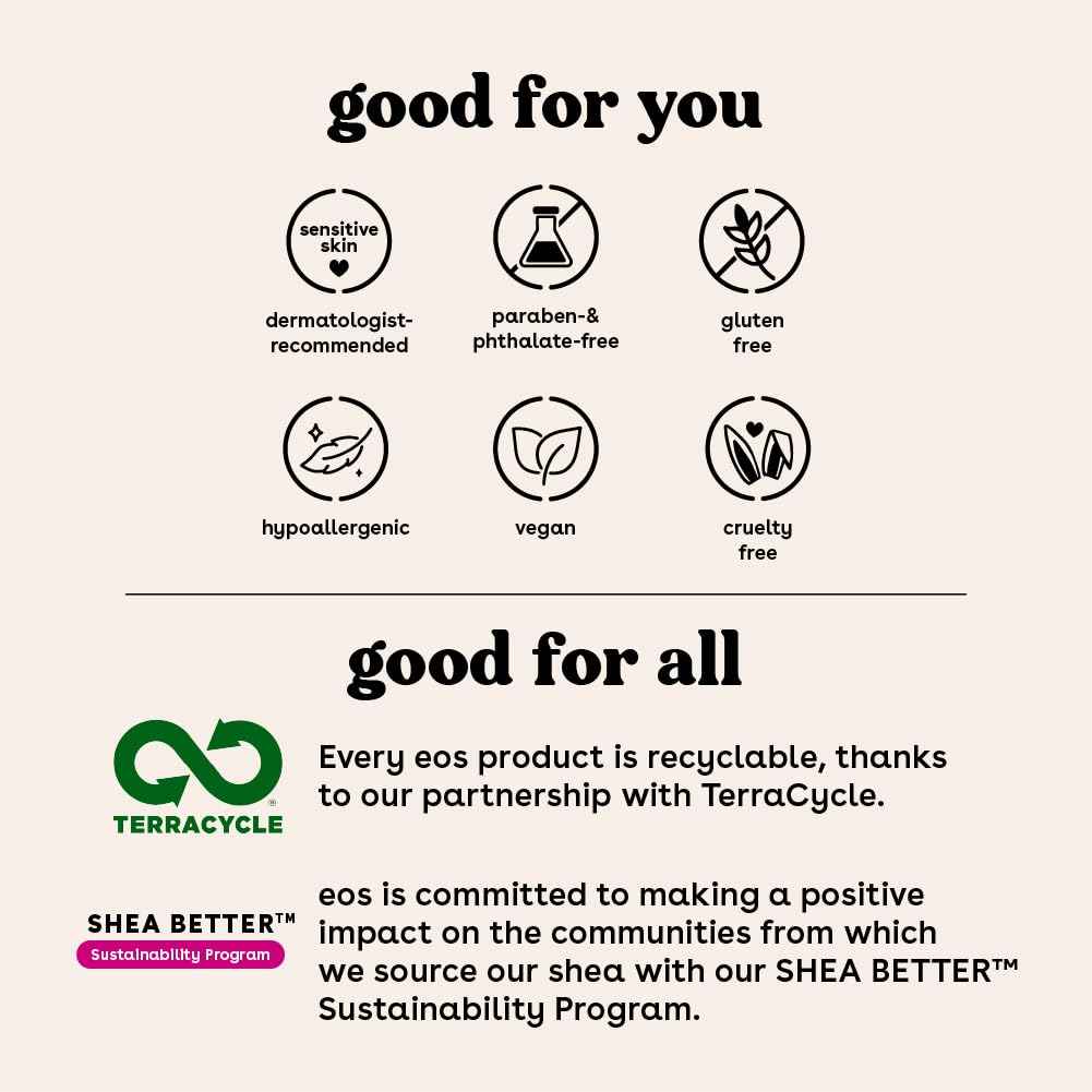 Bundle of eos Cashmere 3 Step Skin Collection Vanilla Cashmere Scented, 72-Hour Hydration