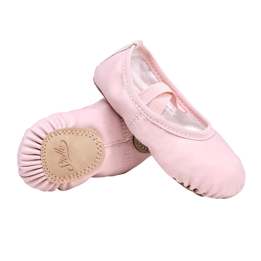 Stelle Ballet Shoes for Girls Toddler Ballet Slippers Soft Leather Boys Dance Shoes for Toddler/Little Kid/Big Kid (Pink, 5MT)