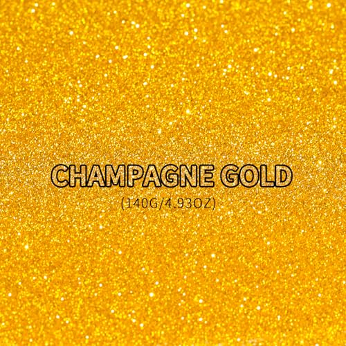 Gold Glitter, YGDZ Gold Fine Glitter for Crafts, 140G /4.93OZ Body Glitter, Christmas Glitter, Festival Glitter, Nail Glitter, Craft Glitter for Resin Arts Tumbler, Christmas Decor