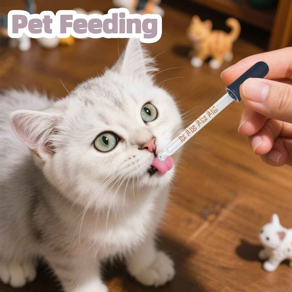 Atdcoek 6 Pack Glass Pipette Dropper with Brush - Bent & Straight Tips, 1 ml Eye Droppers for Essential Oils, Lab, Crafts, Measuring and Transferring Liquids