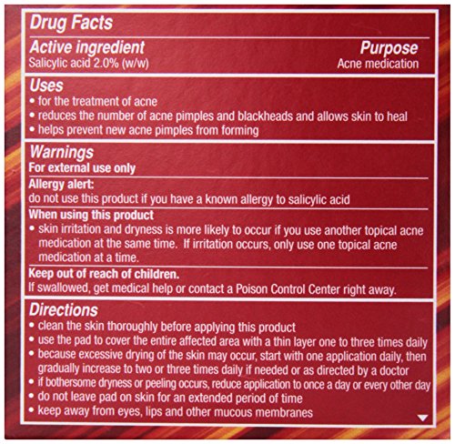 Acne Treatment Pads - Salicylic Acid 2% for Face, Alcohol-Free, 55 Count