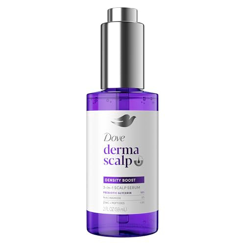Dove Derma Scalp Density Boost 3-in-1 Scalp Serum 1 ct With Prebiotic Glycerin, Zinc + Peptides, and Niacinamide For Breakage And Hair Thinning 2 oz