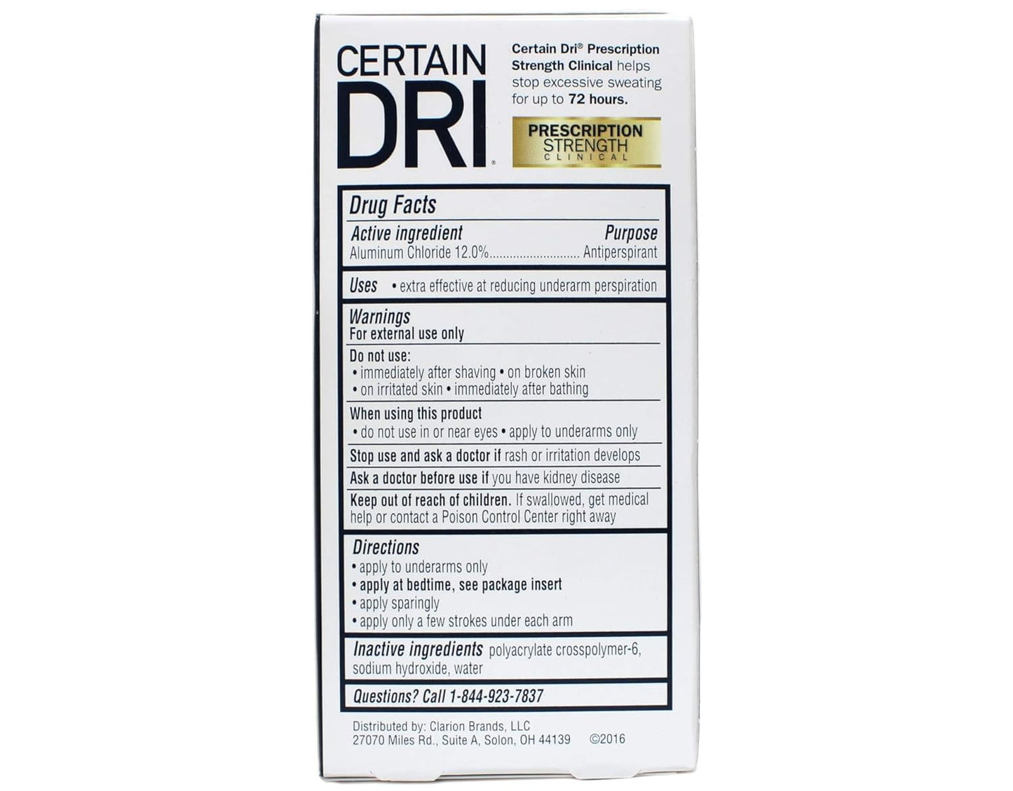 Certain Dri Antiperspirant Roll-On for Excessive Perspiration - 1.2 oz - 2 pk