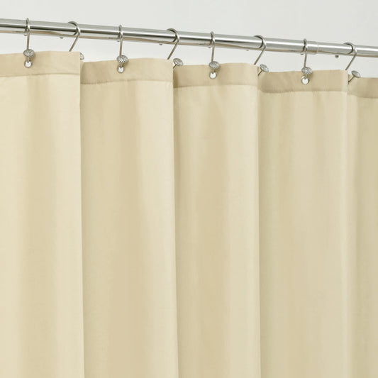 ALYVIA SPRING Cream Fabric Shower Curtain Liner Waterproof - Soft & Light-Weight Cloth Shower Liner with 3 Magnets, Hotel Quality & Machine Washable - Standard Size 72x72, Cream