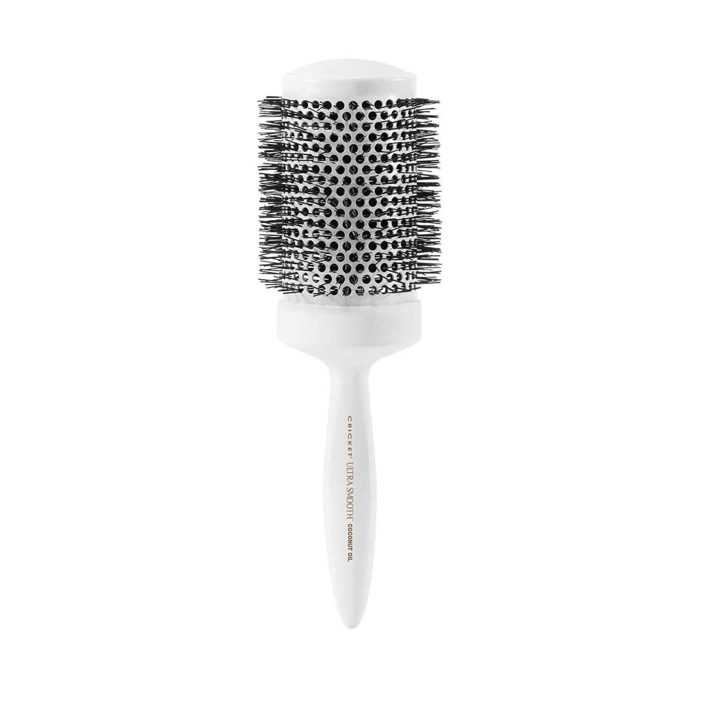 Cricket Ultra Smooth Coconut Thermal Hair Brush – 2.5” Ceramic Barrel, Coconut Oil and Keratin-Infused, Anti-Static Heat-Resistant Bristles, Textured Handle for Styling All Hair Types