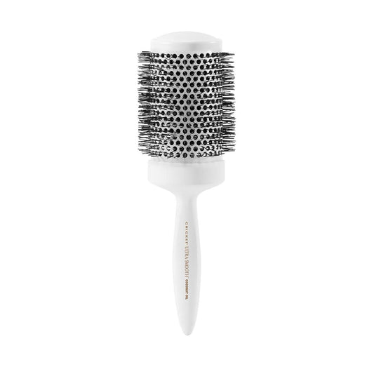 Cricket Ultra Smooth Coconut Thermal Hair Brush – 2.5” Ceramic Barrel, Coconut Oil and Keratin-Infused, Anti-Static Heat-Resistant Bristles, Textured Handle for Styling All Hair Types