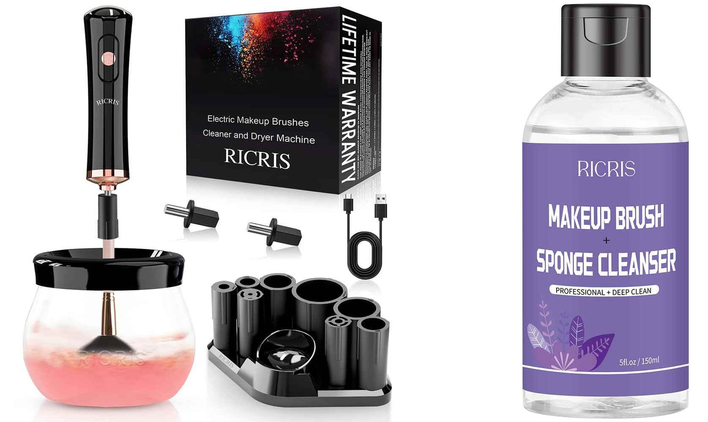 RICRIS Makeup Brush Cleaner Machine and Shampoo