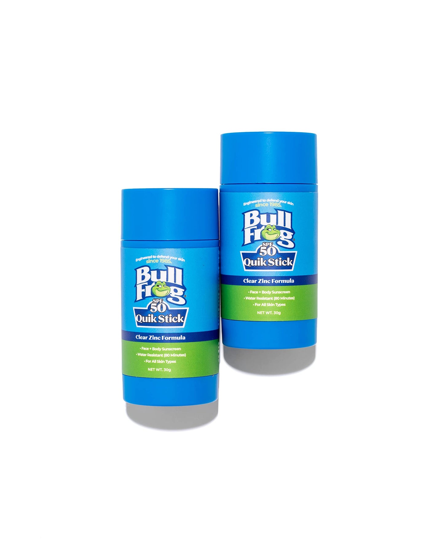 Bullfrog Quik Stick Sunscreen SPF 50 | Oxybenzone & Octinoxate Free | Broad Spectrum Moisturizing UVA/UVB, 2 pack