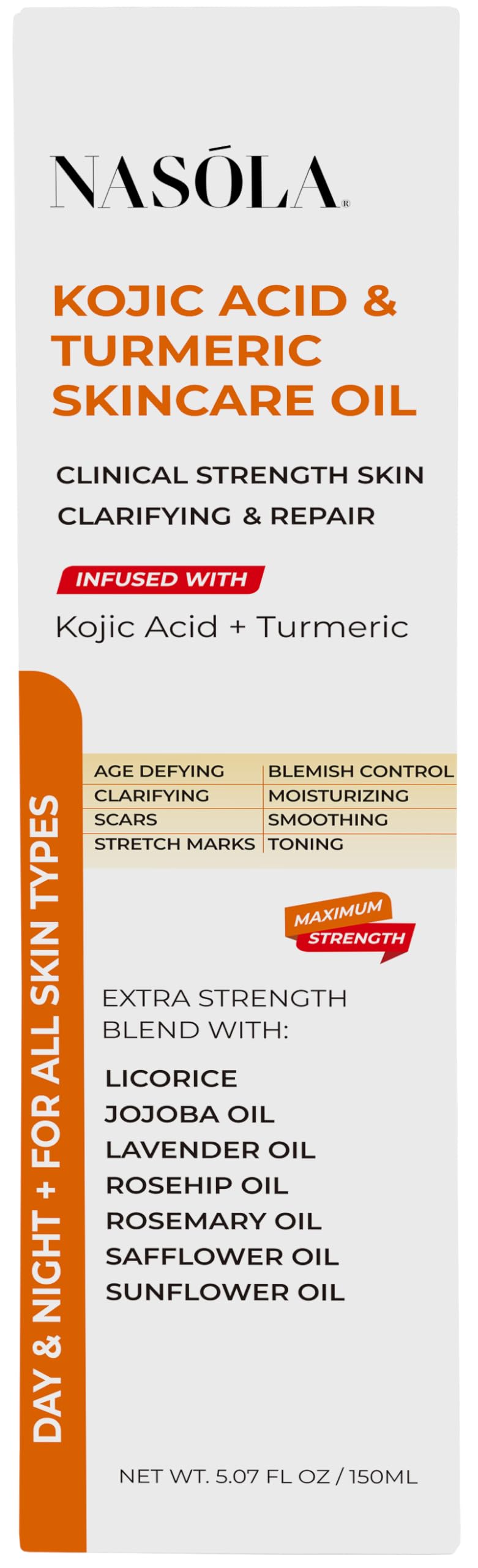 Nasola Kojic Acid Turmeric Skincare Bio Pure Oil