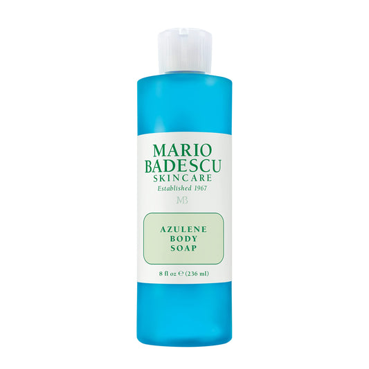 Mario Badescu Azulene Body Soap, Gentle Bath Wash to Soften, Nourish & Cleanse, Comforting Chamomile-Infused Formula for Dry or Sensitive Skin, 8 Fl Oz