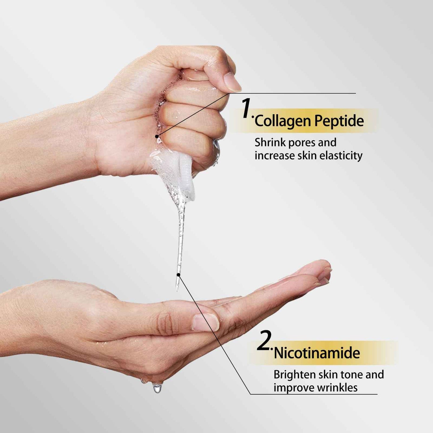 Mrface Night Collagen Hydrogel Facial Mask, Which can Create Glass Glossy Skin, Reduce Acne, Shrink Pores and Tighten-Enhance Elasticity, Moisturize and Moisturize Korean Facial Mask 2pack 35g x 10ea