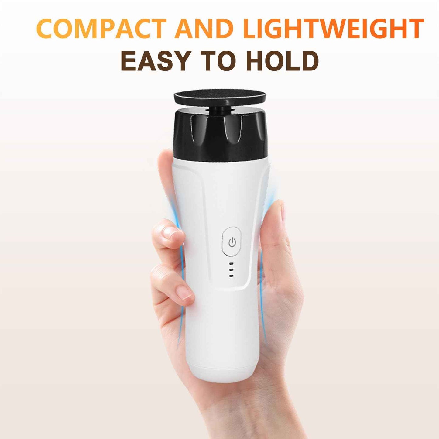 Electric Foot Callus Remover Rechargeable, High Speed Foot Sander, Powerful Portable Electric Foot File Pedicure Tools for Women Men Dead, Hard Cracked Dry Skin (White)