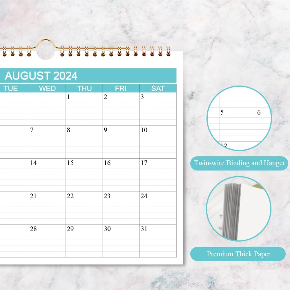 Calendar 2024-2025 - Wall Calendar Runs from Sep 2024 to Dec 2025-16 Monthly Calendar with Thick Paper for Planning and Organizing for Home or Office, Calender Planner, 8.5 x 11 In 2024 25 Calendars