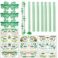 St. Patrick's Day Party Accessory Set - 21Pc Tattoo Stickers, Necklaces & Glasses
