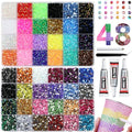 50000Pcs AB Coated Resin Rhinestones - 3mm Flatback Gems for Crafting
