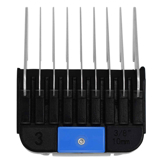 Professional Animal Stainless Steel Attachment Guide Guard Combs for A5 Style Detachable Blade Pet Groomers, 1/8"-1" Compatible with Wahl KM Series Andis AG BG Oster A5 A6 Animal Clippers (#3-3/8")