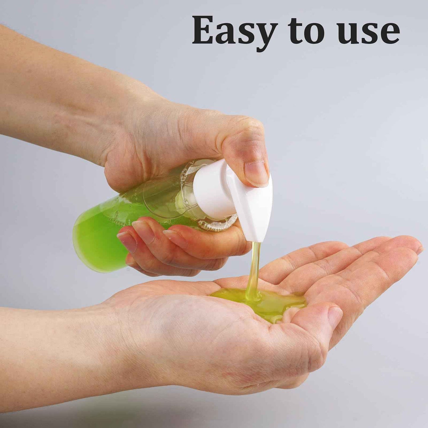 Travel Bottles Plastic Pump Bottle Dispenser TSA Approved 3.4oz/100ml 4 Pack Travel Refillable Shampoo and Conditioner Bottles Empty Travel Size Bottles for Cosmetic, Lotion, Liquid Soap (mixcolor)