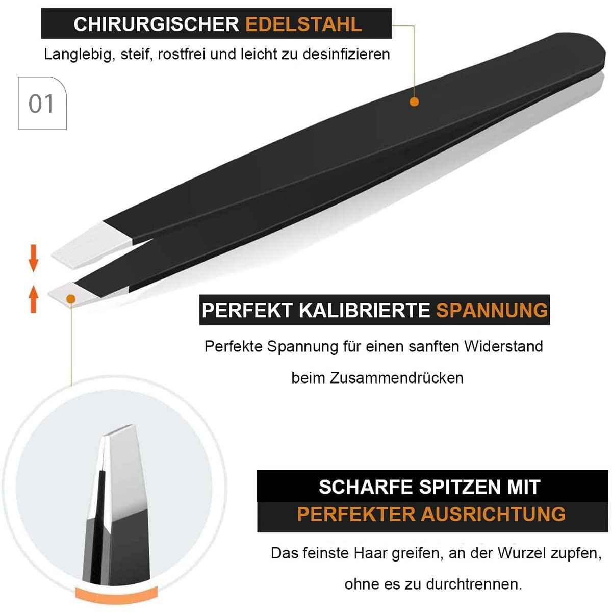 Eyebrow Grooming Kit - The Treatment Kit Includes: Tweezers, Brow Pencil, Comb, Razor, Brush, Scissors for Perfect Eyebrow Care