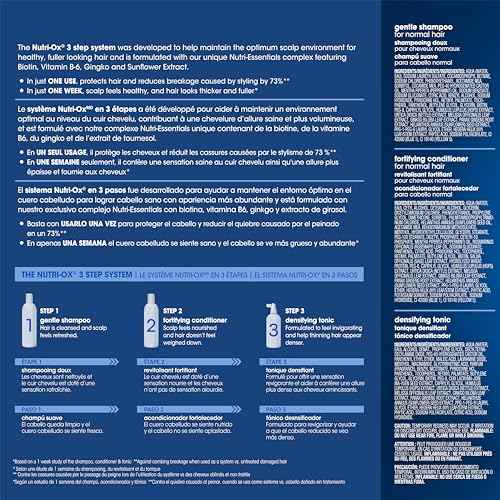 NUTRI-OX Starter Kit for Thinning Hair | Thicker, Fuller-Looking Hair | Peppermint | Clinically & Dermatologically Tested | 30 Day Supply