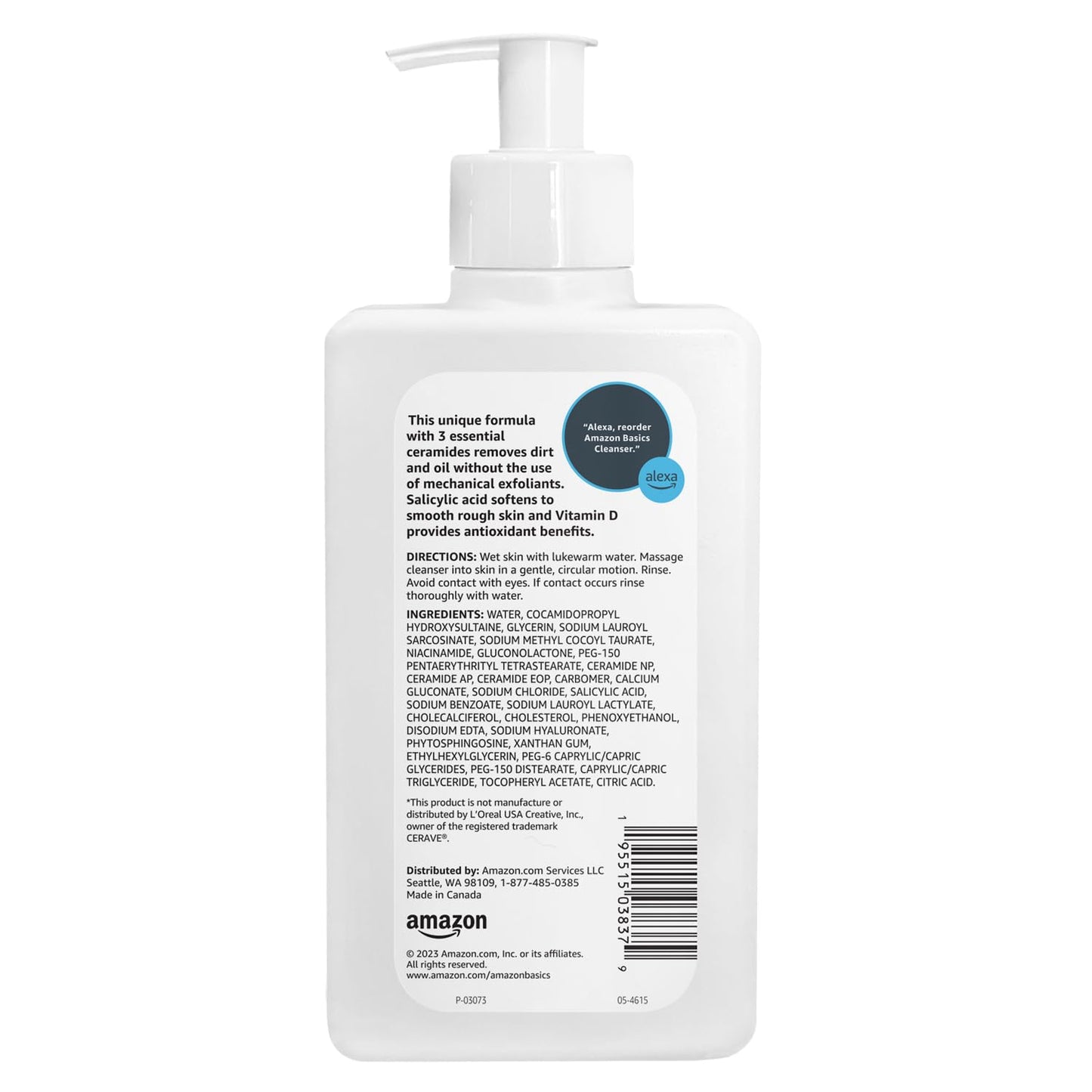 Amazon Basics Renewing Salicylic Acid Cleanser with Ceramides & Vitamin D, 8 Fluid Ounces, 1-Pack