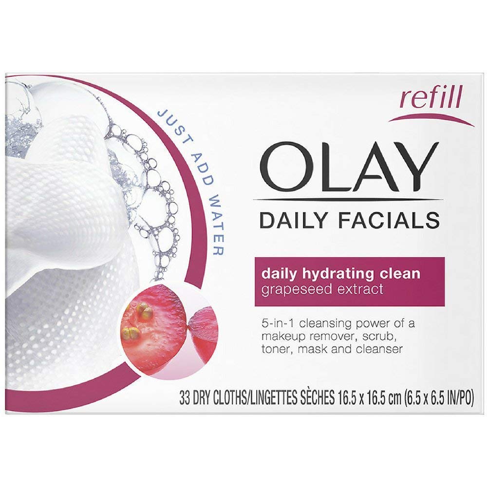 Olay 4-in-1 Daily Facial Cloths Normal - 33 ct, Pack of 4