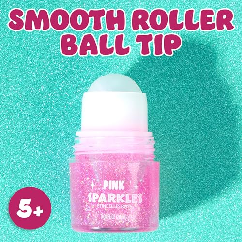 Pink Sparkly Rollerball Glitter Sticks - Strawberry Scented (2 Pack)