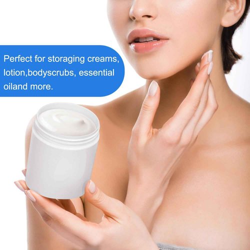 30 Packs 8.8oz (250 ml) Plastic White Jars with Lids, Cosmetic Containers jars with Wide-Mouth for slime, beads, rhinestones, sequins Cosmetics, Lotion, Cream, Ointments and More by KUKLIPJIM.