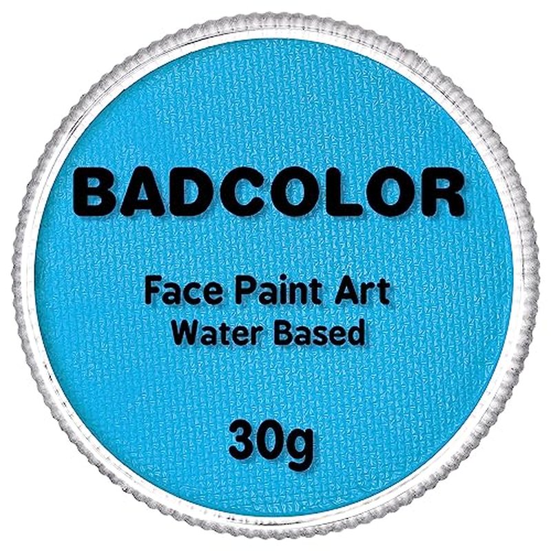 Light Blue Face Body Paint - Non-Toxic Water Activated 30g