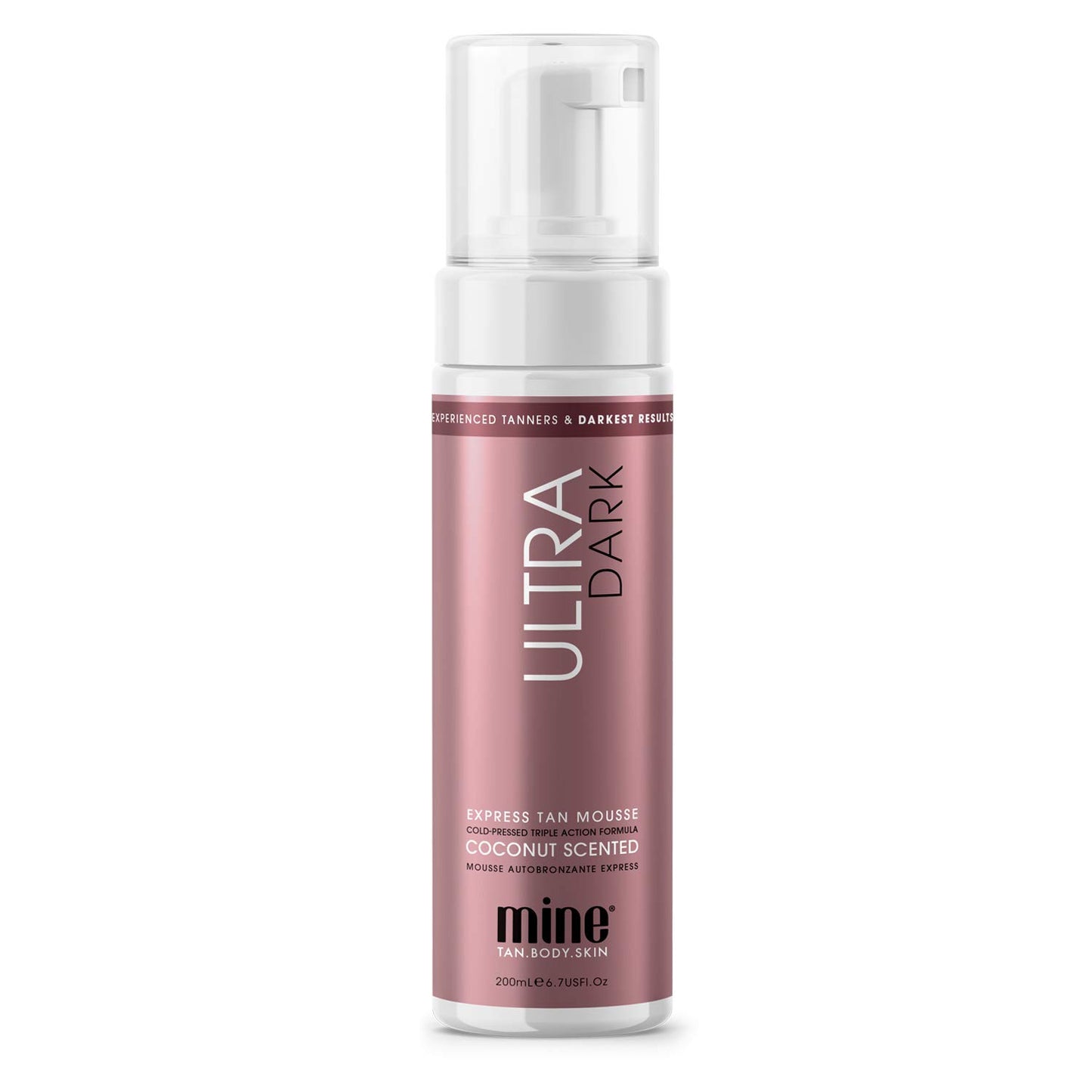 MineTan Ultra Dark Self Tanner Mousse - Clean, Sunless Tanner For An Iconic Beach Bronze & Glowing Skin Finish, Body + Face Tanner, No Fake Tan Smell, Coconut Scented Self Tan, 200ml